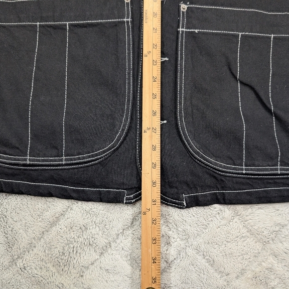 Vintage JNCO Vest Jacket Mens M Black Denim Streetwear Skater Baggy 90s Utility - Picture 6 of 9